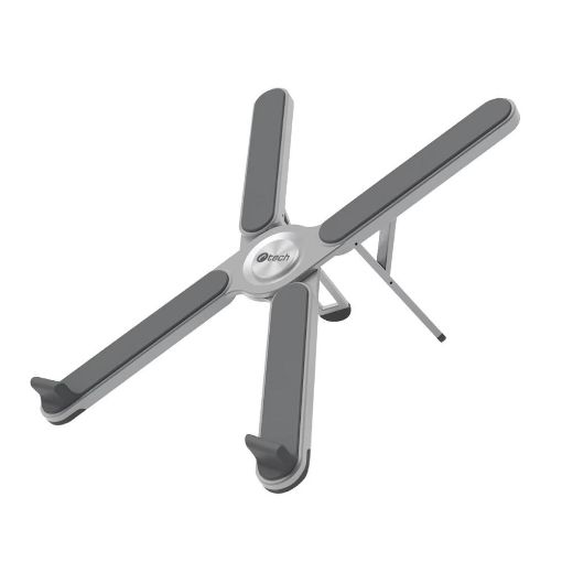 Obrázek C-TECH Stojan na notebook Quallis NTS-100, do 15,6", nastavitelný, hliníkový