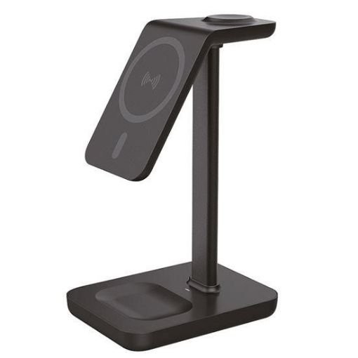 Obrázek Solight stolní nabíječka 3v1, Qi2, MagSafe kompatibilní