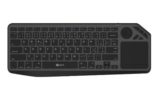 Obrázek C-TECH Klávesnice WLTK-02, Bezdrátová, Touchpad, černá