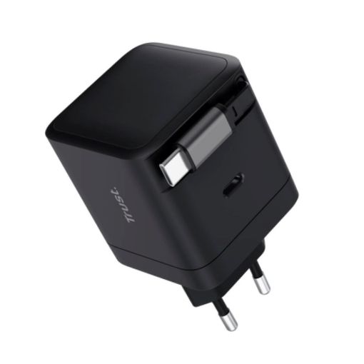 Obrázek TRUST Nabíječka MAXO 65W, s kabelem, USB-C, černá