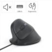 Obrázek Hama vertikální ergonomická kabelová myš ECM-500L, pro leváky, černá