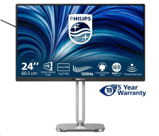Obrázek Philips MT 23,8" 24B2N4200 - 1920x1080,IPS,120Hz,D-Sub,HDMI,DP,USBhub,Repro,Pivot