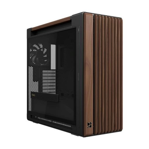 Obrázek ASUS case PROART PA602 WALNUT WOOD MODERN TG, Mid Tower, průhledná bočnice, černá