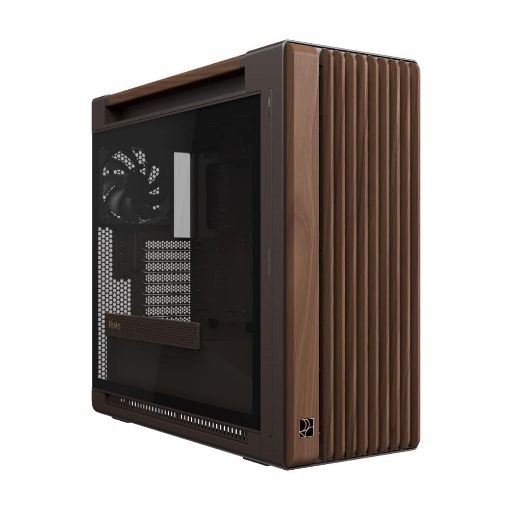 Obrázek ASUS case PROART PA602 WALNUT WOOD RETRO TG, Mid Tower, průhledná bočnice, hnědá