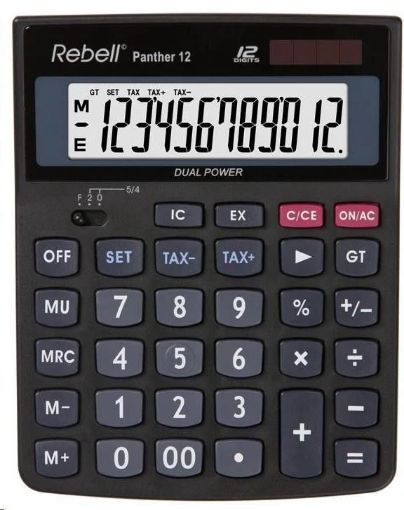 Obrázek REBELL kalkulačka - Panther 12 - černá