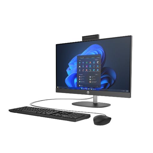 Obrázek HP AIO ProOne 240 G10 AiO 23.8 NT i3-N300,8GB,512GB NVMe, WiFi 6 + BT,klávesnice a myš,65W externí,šedá,HDMI,Win11Pro