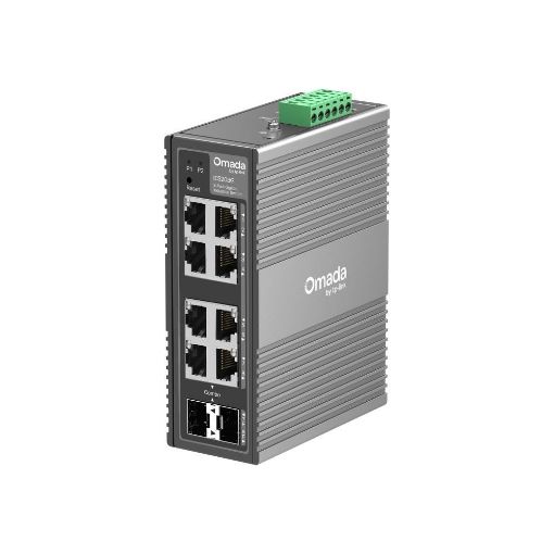 Obrázek TP-Link OMADA průmyslový switch IES208G (6xGbE,2xGbE/SFPcombo,DIN,IP40,fanless)