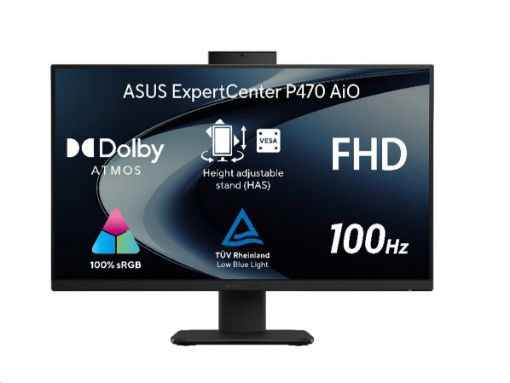 Obrázek ASUS PC AiO ExpertCenter P4 (P470VAK-BPE058W), i5-13420H, 27" FHD, 16GB, 1TB SSD, UHD, W11 Home, Black