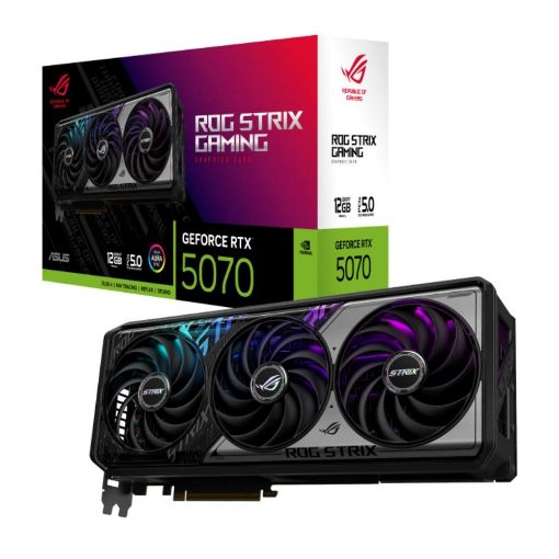 Obrázek ASUS VGA NVIDIA GeForce RTX 5070 ROG STRIX 12GB, 12GB GDDR7, 3xDP, 2xHDMI
