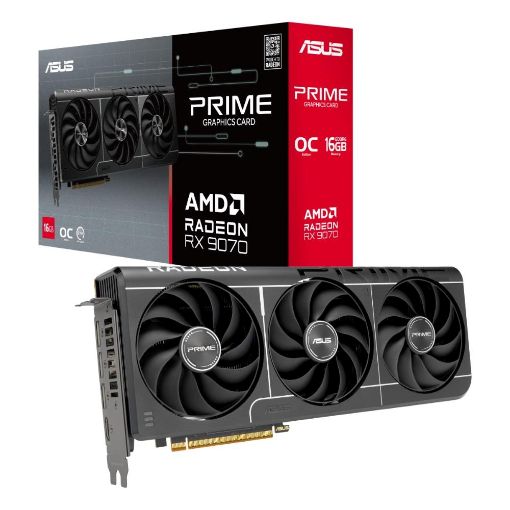 Obrázek ASUS VGA AMD Radeon RX 9070 PRIME OC EVO 16GB, RX 9070, 16GB GDDR6, 3xDP, 1xHDMI