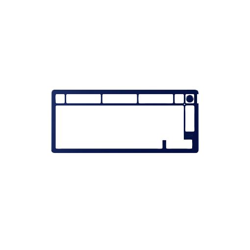 Obrázek HyperX Alloy Rise Top Plate - horní deska, modrá