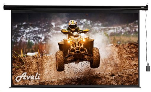 Obrázek Elektrické projekční plátno AVELI, 265x149 (16:9) 120", černý tubus