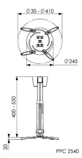 Obrázek Vogel's PPC 2540 - teleskopický držák projektoru 40-55 cm