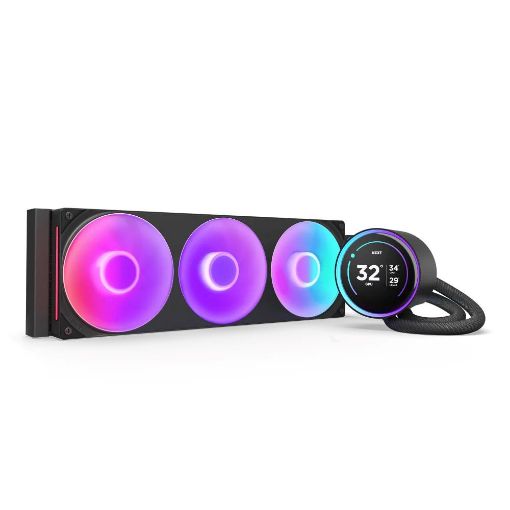 Obrázek NZXT vodní chladič Kraken 360 ELITE RGB / 3x120mm RGB fan / 4-pin PWM / LCD disp. / 6 let
