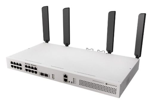 Obrázek MikroTik CRS418-8P-8G-2S+5axQ2axQ-RM 4x4 MIMO WiFi6 16-portový Gigabit Cloud Router Switch