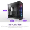 Obrázek NZXT skříň H9 Flow RGB dvoukomorová ATX / 1x140 RGB mm / 1x 120mm RGB fan / prosklená / černá