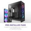 Obrázek NZXT skříň H9 Flow RGB dvoukomorová ATX / 1x140 RGB mm / 1x 120mm RGB fan / prosklená / černá