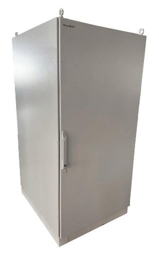 Obrázek XtendLan 19" venkovní stojanový rozvaděč 42U 800x1000, krytí IP54, nosnost 1600kg, podstavec, ventilace, termostat, šedý