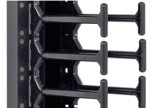 Obrázek TRITON vertikální vyvazovací panel 47U, dvouřadý, pro rozvaděče šířky 800mm z řady RMA, RZA, RDA, RTA, RYA, černý