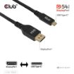Obrázek Club3D Kabel USB-C na DisplayPort 2.1 DP54 Bi-Directional, 8K120Hz, 4K480Hz, 2m