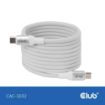 Obrázek Club3D Kabel magnetický USB-C, 240W PD3.1, 480 Mbps, 2m, bílá
