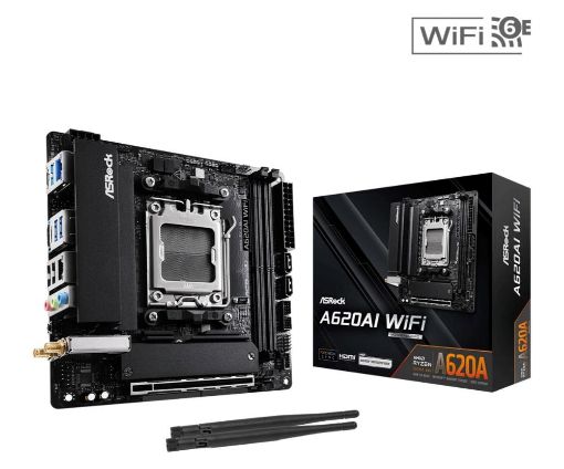 Obrázek ASRock MB Sc AM5 A620AI WIFI  AMD A620A, 2xDDR5, 1xHDMI, WIFI