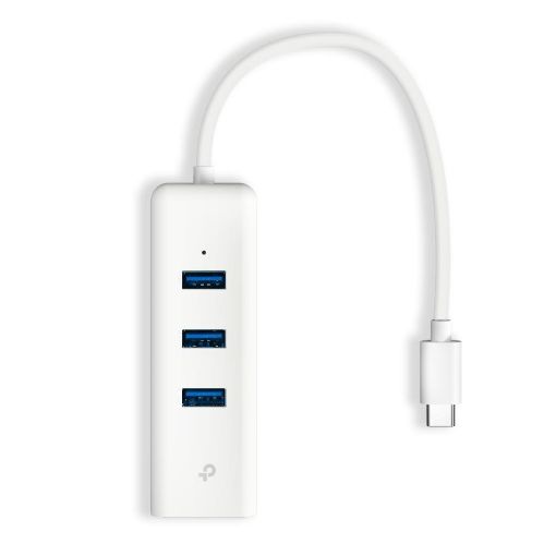 Obrázek TP-Link UE330C USB-C/Ethernet síťový adaptérm USB hub (1xUSB3.0 -> 1xGbE, 3xUSB3.0)