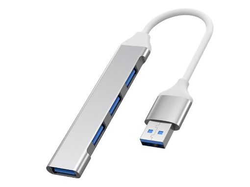 Obrázek PremiumCord Hub USB3.2A na USB3.2 A + 3x USB2.0 A, SuperSpeed 5Gbps, hliníkové pouzdro