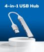 Obrázek PremiumCord Hub USB3.2A na USB3.2 A + 3x USB2.0 A, SuperSpeed 5Gbps, hliníkové pouzdro
