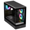 Obrázek EVOLVEO Ursus, skříň mATX, 6x ARGB ventilátor 120mm, skleněná bočnice + přední panel
