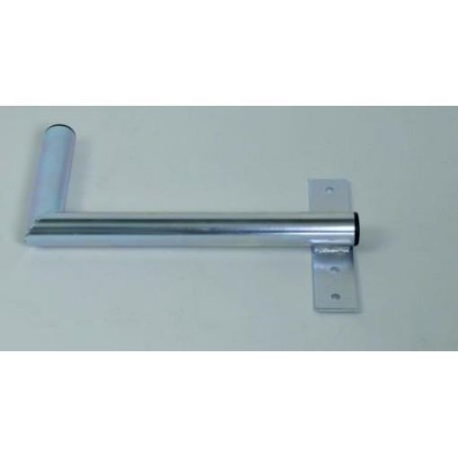 Obrázek Držák antény na zeď u okna s pásem, pravé uchycení, galvanický zinek, délka 40cm