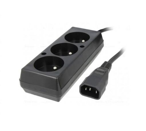 Obrázek Prodlužovací přívod 3x230V pro UPS (IEC320-C14), 30cm