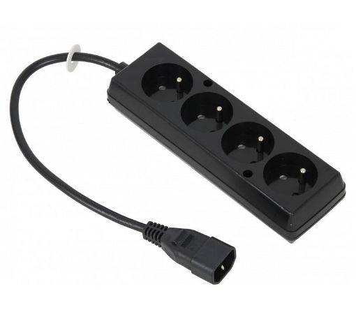 Obrázek Prodlužovací přívod 4x230V pro UPS (IEC320-C14), 30cm