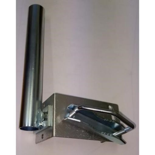 Obrázek Držák antény na stožár pro NanoStation s náklonem, galvanický zinek, délka 7cm