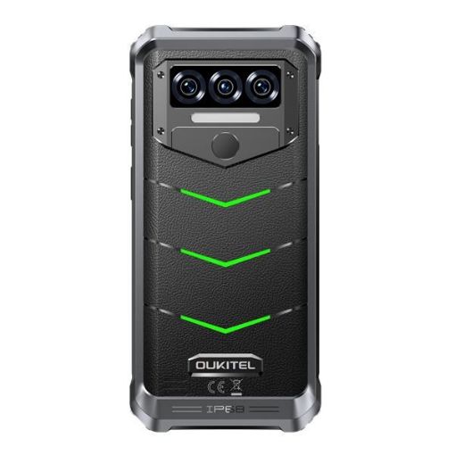 Obrázek Rugged Smartphone Oukitel WP38 MT8788 6GB 256GB 10600-15W A13, Black w Green [No Charger]