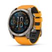 Obrázek Garmin - fenix® 8 – 51 mm, AMOLED Sapphire, Titanium s Orange/Graphite silikonovým řemínkem, EU