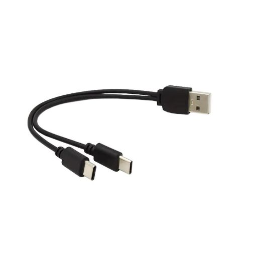 Obrázek PREMIUMCORD Nabíjecí kabel USB 2.0, 2xUSB-C na USB, 15cm, černá