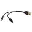 Obrázek PREMIUMCORD Nabíjecí kabel USB 2.0, 2xUSB-C na USB, 15cm, černá