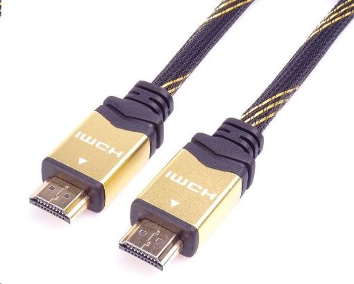 Obrázek PREMIUMCORD Kabel HDMI 2.0 High Speed + Ethernet kabel HQ, zlacené konektory, 1m