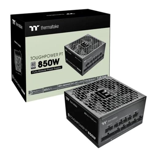 Obrázek THERMAL TAKE zdroj 850W Toughpower PT, 135mm, Plně modulární, 80+ Platinum, černá
