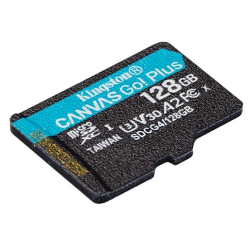 Obrázek Kingston MicroSDXC karta 128GB Canvas Go! Plus, R:200/W:160MB/s, Class 10, UHS-I, U3, V30, A2 + Bez  Adaptéru