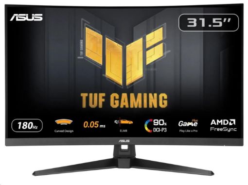 Obrázek ASUS LCD TUF Gaming VG32WQ3B, 31.5" 2560x1440, 180Hz, 1ms, 350nits, Curved, FF, Repro, DP, HDMI, Audio, Vesa, Black