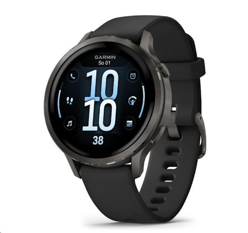Obrázek Garmin Venu® 4 - 41 mm Slate a Černý silikonový řemínek