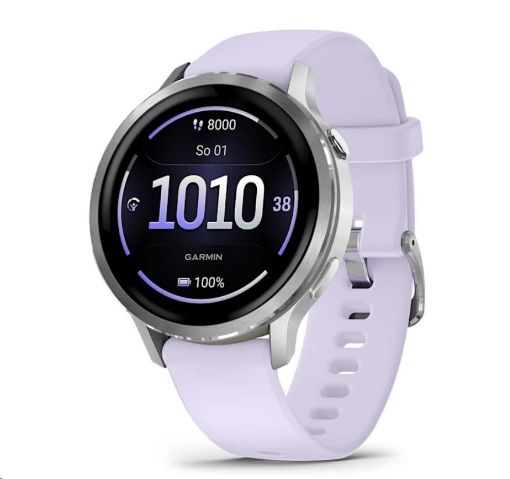 Obrázek Garmin Venu® 4 - 41 mm Silver / Periwinkle silikonový řemínek