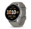 Obrázek Garmin Venu® 4 - 45 mm Silver / Silver Gray silikonový řemínek