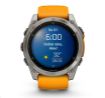 Obrázek Garmin - fenix® 8 – 51 mm, AMOLED Sapphire, Titanium s Orange/Graphite silikonovým řemínkem, EU