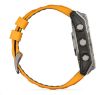 Obrázek Garmin - fenix® 8 – 51 mm, AMOLED Sapphire, Titanium s Orange/Graphite silikonovým řemínkem, EU