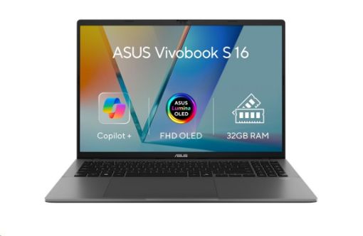 Obrázek ASUS NTB Vivobook S 16 (M3607KA-OLED022X), R7 AI 350, 16" 1920x1200 OLED, 32GB, 1TB SSD, Radeon, W11 Pro, Matte Gray