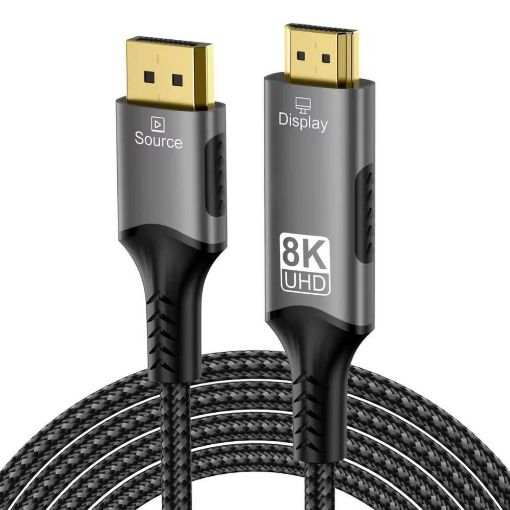 Obrázek PremiumCord DisplayPort 1.4 na HDMI2.1  kabel pro rozlišení 8K@60Hz,4K@144Hz, 2m