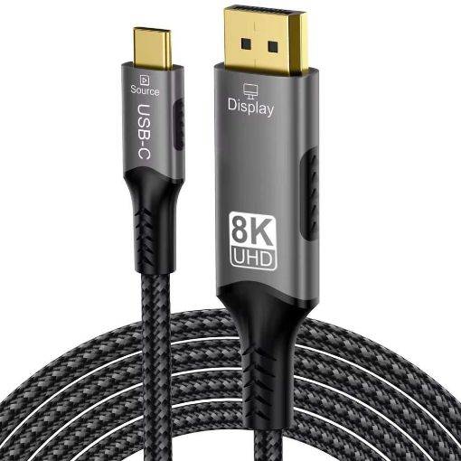 Obrázek PremiumCord kabel USB-C na DisplayPort DP1.4   8K@60Hz a 4k@120Hz  2m